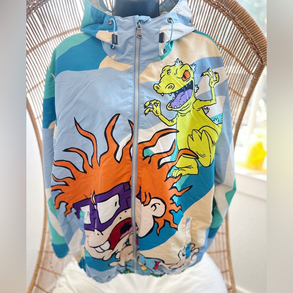 Nickelodeon Members Only Rugrats Hooded Multicolor Rare Jacket Size Extra Large
